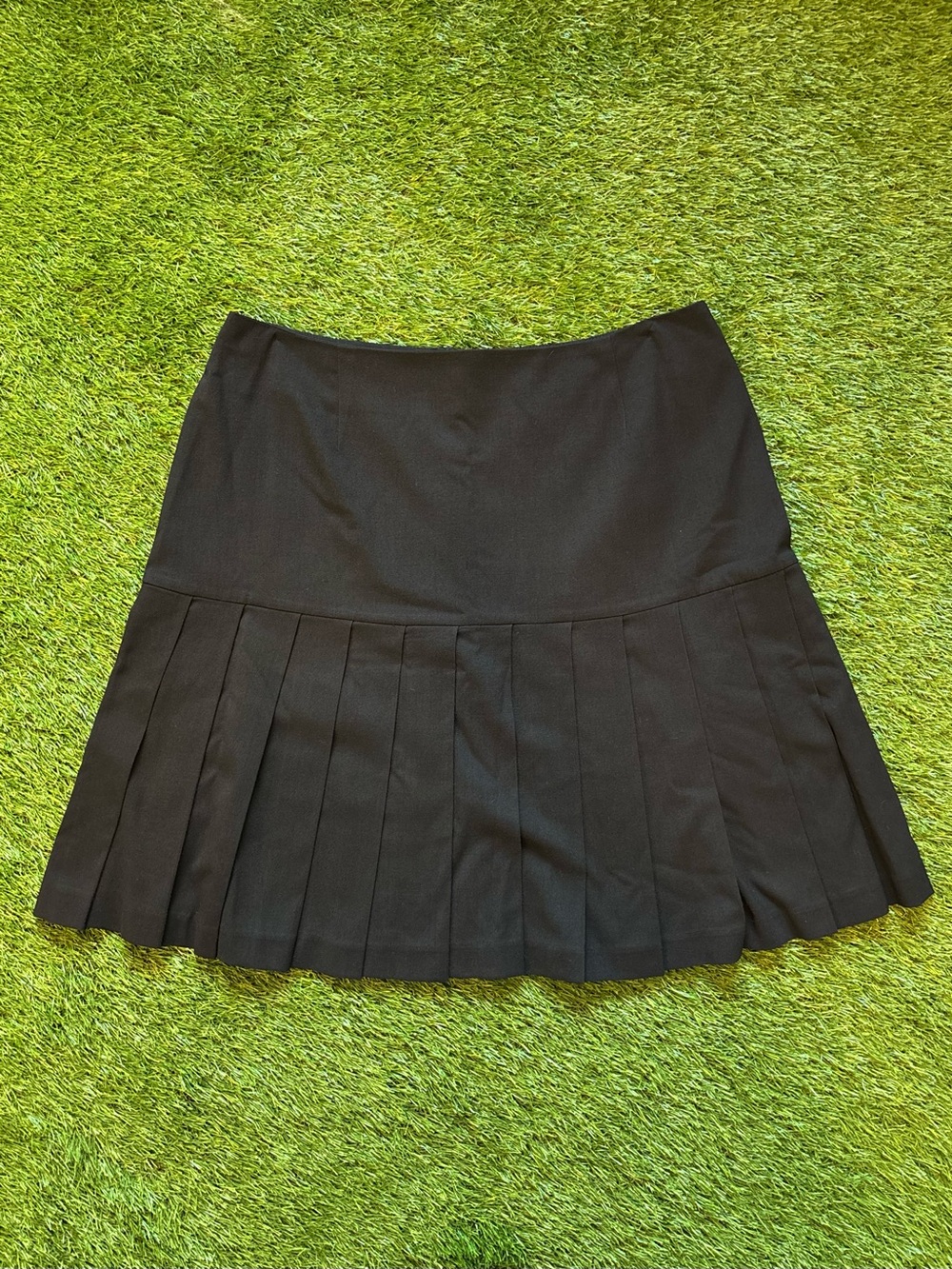 Jessica Black Pleated Drop Waist Mini Skirt Size 12
